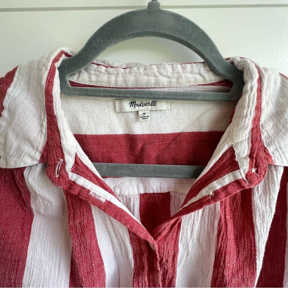 Madewell Central Tunic Shirt in Cara Stripe-med - Picture 9 of 9
